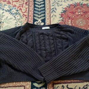 Black Cable Knit Sweater